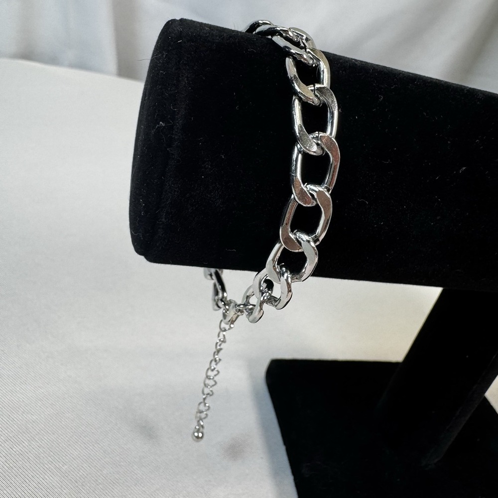 Link Silver Chunky Chain Bracelet